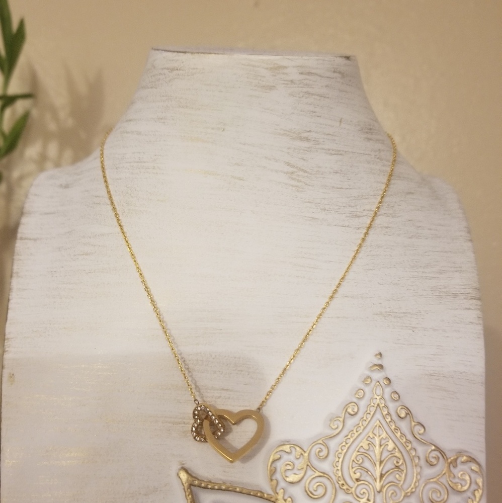 MICHAEL KORS TWIN HEARTS NECKLACE